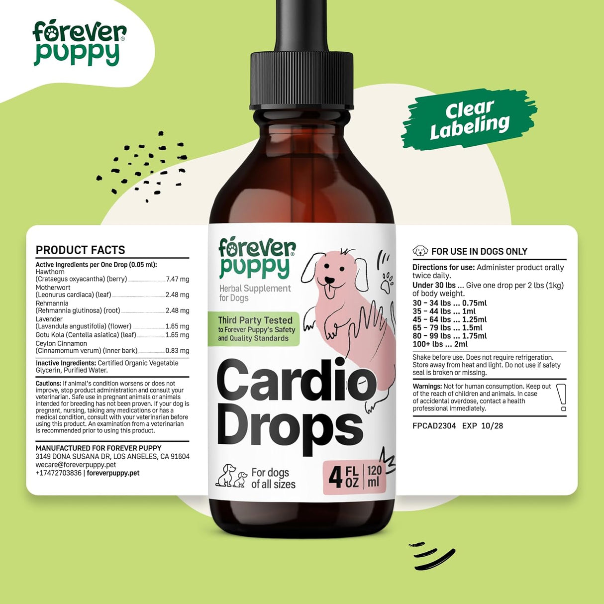 Forever Puppy Cardio Drops for Dogs 4 Fl.Oz.