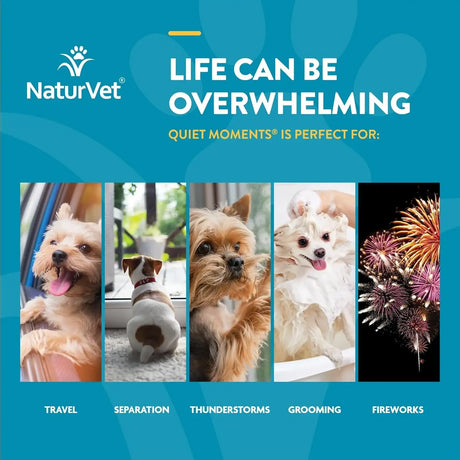 NATURVET - NaturVet Quiet Moments Calming Aid Dog Supplement 70 Masticables - The Red Vitamin MX - Relajantes Para Perros - {{ shop.shopifyCountryName }}