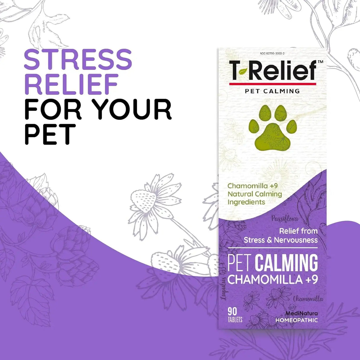 T-RELIEF - T-Relief Pet Calming for Dog & Cat Natural Comfort Remedy 90 Tabletas - The Red Vitamin MX - Relajantes Para Perros - {{ shop.shopifyCountryName }}