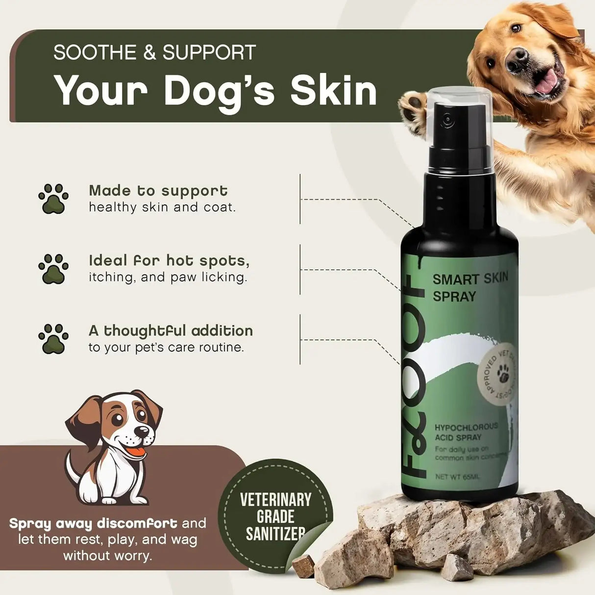 FLOOF - Floof Hot Spot Spray for Dogs 2.2 Fl.Oz. - The Red Vitamin MX - Remedios Para La Picazón De Perros - {{ shop.shopifyCountryName }}