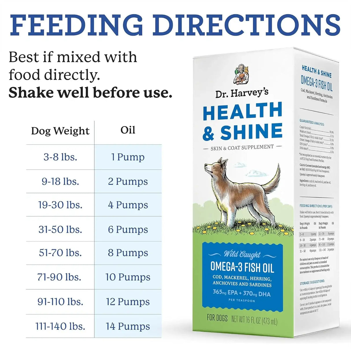 DR. HARVEY'S - Dr. Harvey’s Health & Shine Omega 3 Fish Oil for Dogs 16 Fl.Oz. - The Red Vitamin MX - Aceite De Pescado Para Perros - {{ shop.shopifyCountryName }}