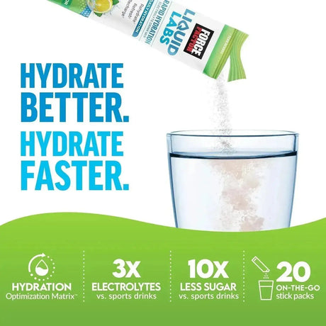 FORCE FACTOR - Force Factor Liquid Labs Electrolytes Powder Lemon Lime 20 Paquetes 2 Pack - The Red Vitamin MX - Suplementos Alimenticios - {{ shop.shopifyCountryName }}