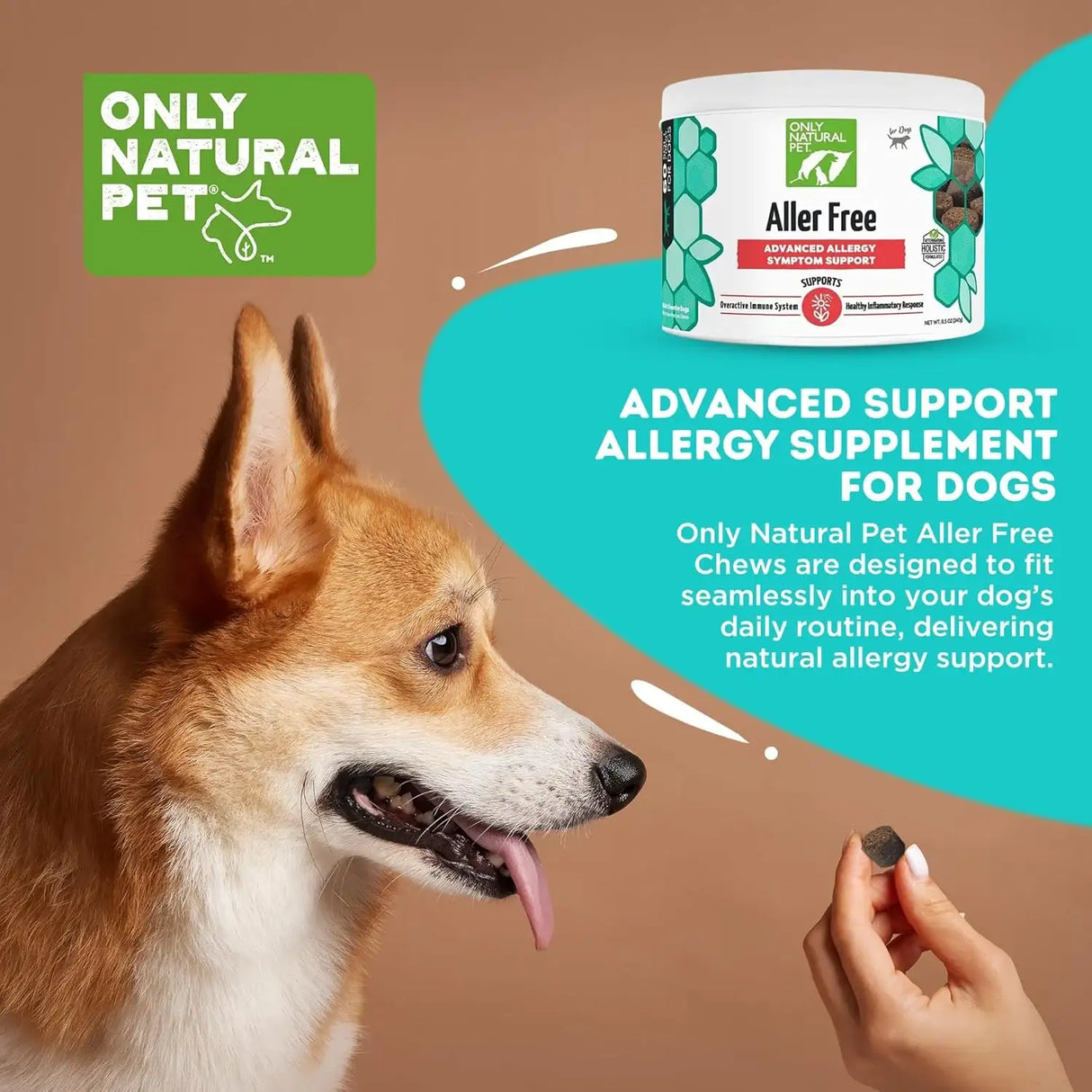 ONLY NATURAL PET - ONLY NATURAL PET AllerFree Advanced Allergy Support for Dogs 60 Masticables - The Red Vitamin MX - Remedios Para La Picazón De Perros - {{ shop.shopifyCountryName }}