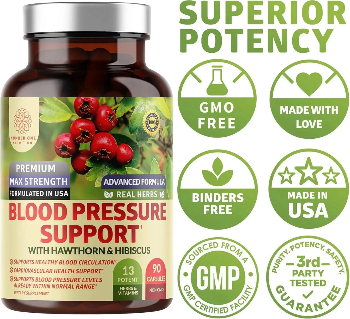 N1N - N1N Premium Blood Pressure Support 90 Capsulas - The Red Vitamin MX - Suplementos Alimenticios - {{ shop.shopifyCountryName }}