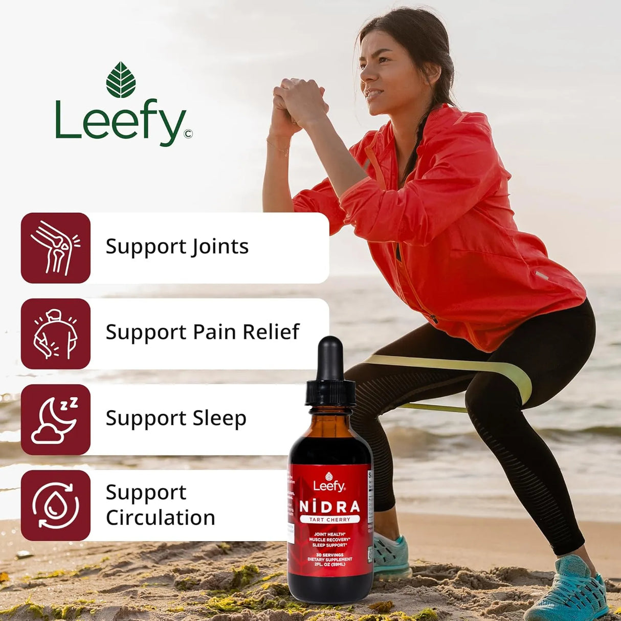 LEEFY ORGANICS - Leefy Organics Tart Cherry Supplement Nidra 2 Fl.Oz. - The Red Vitamin MX - Suplementos Alimenticios - {{ shop.shopifyCountryName }}