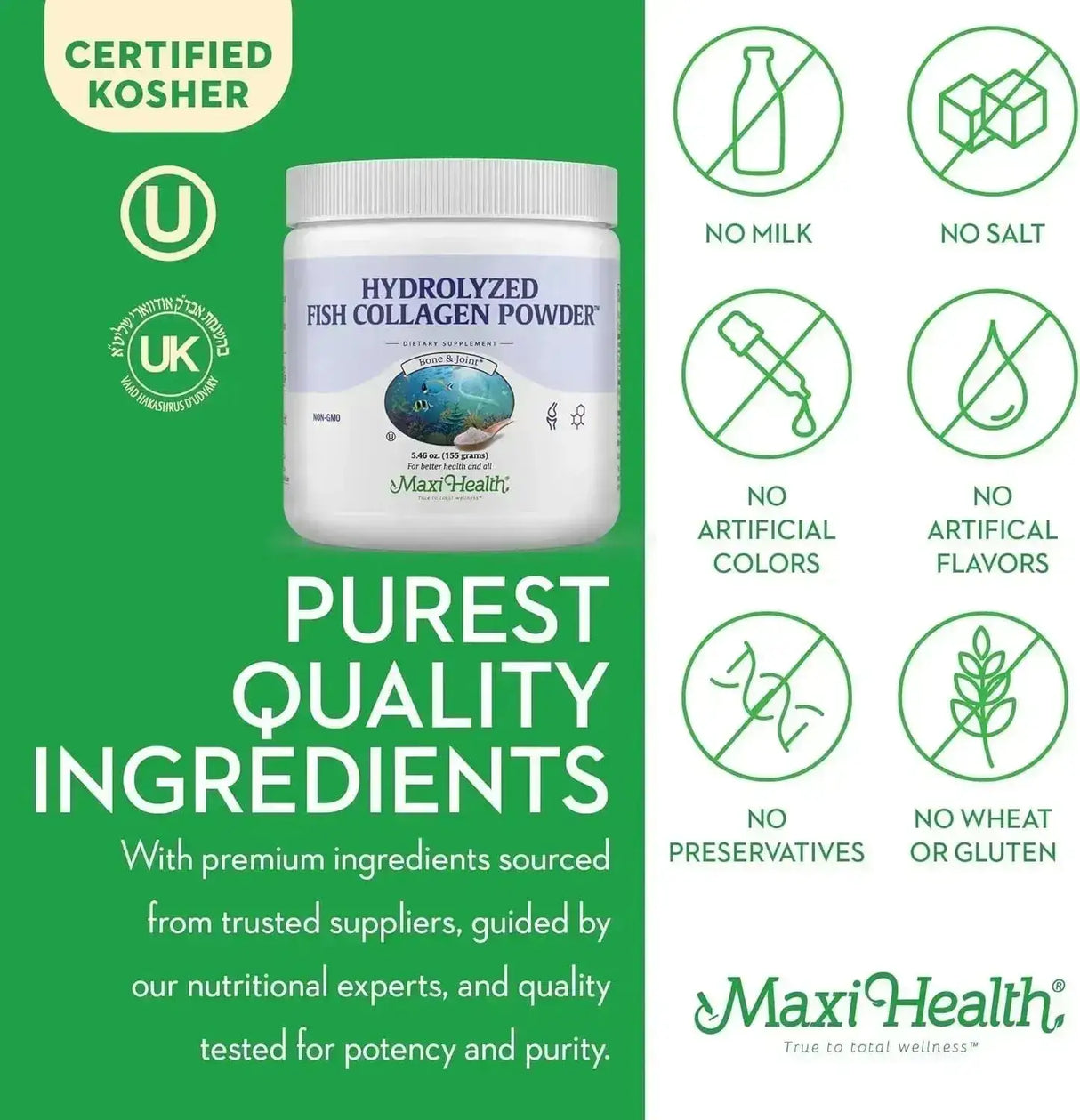 MAXI HEALTH - Maxi Health Marine Collagen Powder Unflavored 155Gr. - The Red Vitamin MX - Suplementos Alimenticios - {{ shop.shopifyCountryName }}