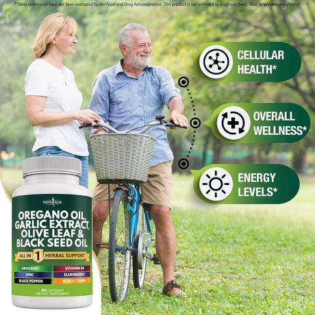 NEW AGE - NEW AGE Oregano Oil Garlic Extract Olive Leaf with Astragalus 60 Capsulas 2 Pack - The Red Vitamin MX - Suplementos Alimenticios - {{ shop.shopifyCountryName }}