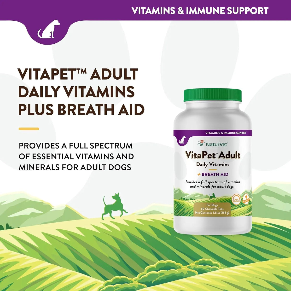 NATURVET - NaturVet VitaPet Adult Daily Vitamins for Dogs 60 Tabletas Masticables - The Red Vitamin MX - Multivitamínicos Para Perros - {{ shop.shopifyCountryName }}