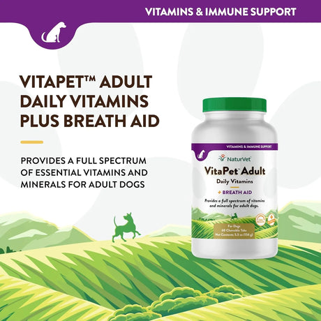 NATURVET - NaturVet VitaPet Adult Daily Vitamins for Dogs 60 Tabletas Masticables - The Red Vitamin MX - Multivitamínicos Para Perros - {{ shop.shopifyCountryName }}
