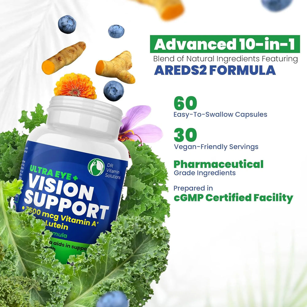 DR VITAMIN SOLUTIONS - DR Vitamin Solutions Vision Support Eye Vitamins for Macular Health 60 Capsulas - The Red Vitamin MX - Suplementos Alimenticios - {{ shop.shopifyCountryName }}