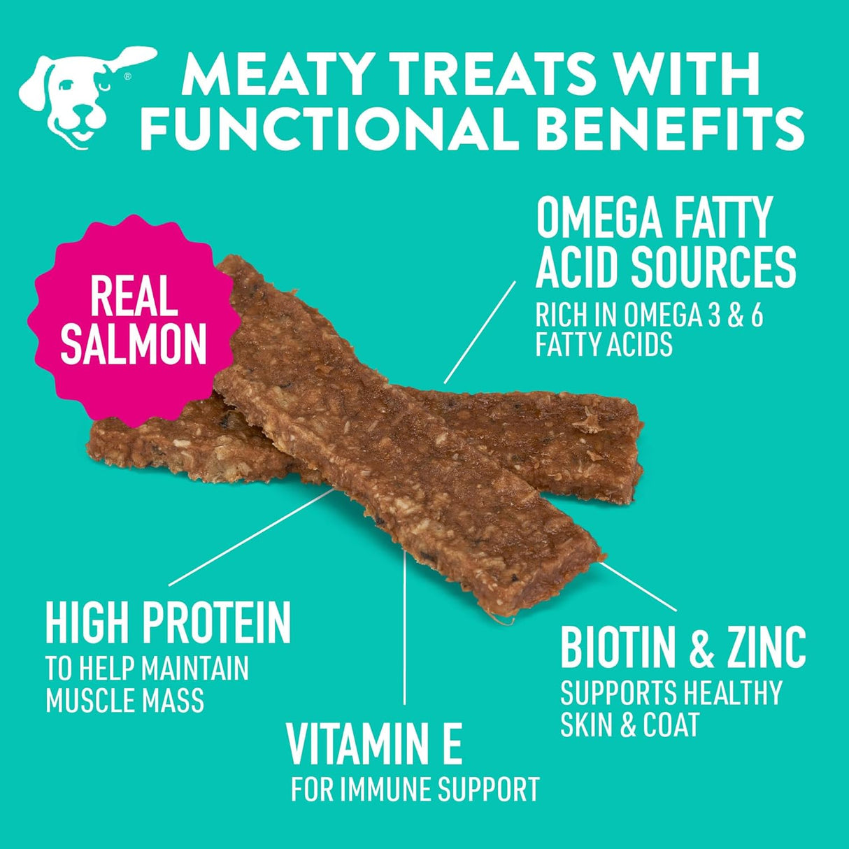 Dogswell Skin & Coat Mini Jerky Dog Treats Salmon 510Gr.