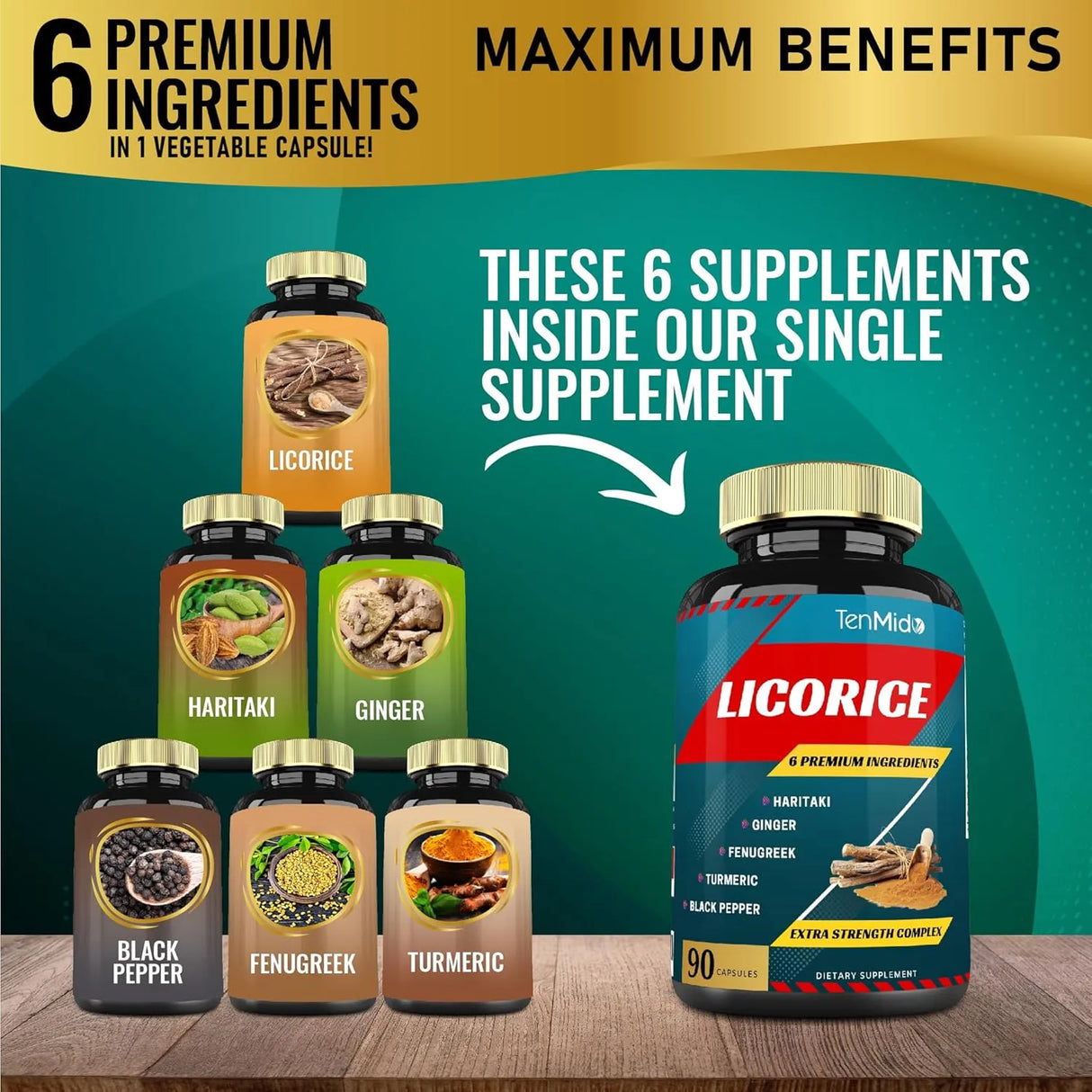 TENMIDO - Tenmido Licorice Extract 90 Capsulas - The Red Vitamin MX - Suplementos Alimenticios - {{ shop.shopifyCountryName }}