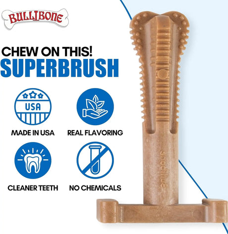 BULIBONE - Bullibone SuperBrush: Dog Teeth Cleaning Brushing Toothbrush Stick Large Apple Cinnamon 1 Pieza - The Red Vitamin MX - Cuidado Dental Para Perros - {{ shop.shopifyCountryName }}