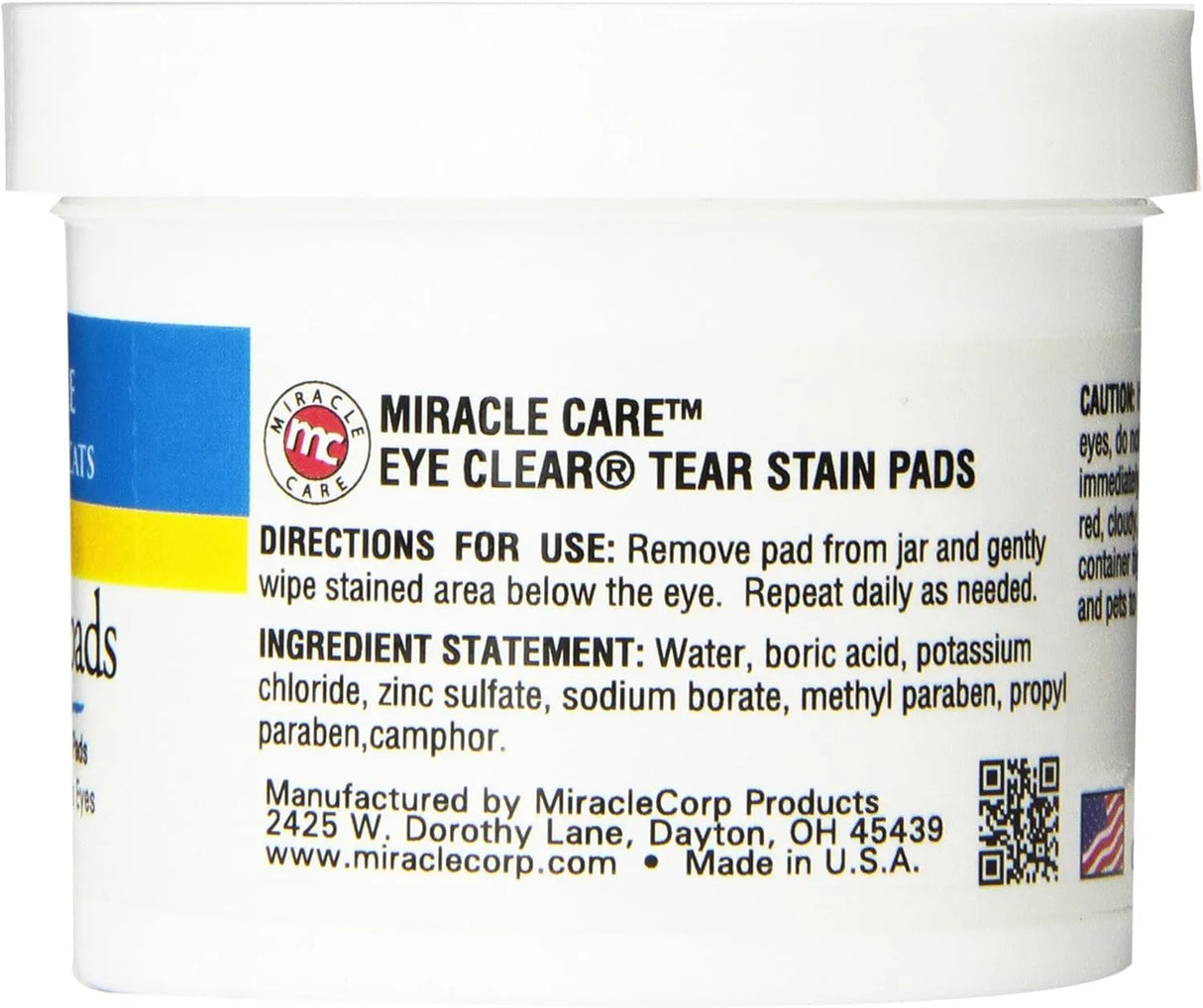 MIRACLE CARE - Miracle Care Tear Stain Pads 90 Toallitas - The Red Vitamin MX - Cuidado De Los Ojos De Los Perros - {{ shop.shopifyCountryName }}
