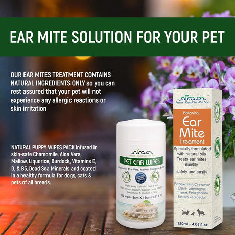 ARAVA NATURALS - Arava Natural Ear Mite Treatment for Cats and Dogs 120Ml. - The Red Vitamin MX - Cuidado Del Oído De Perros - {{ shop.shopifyCountryName }}