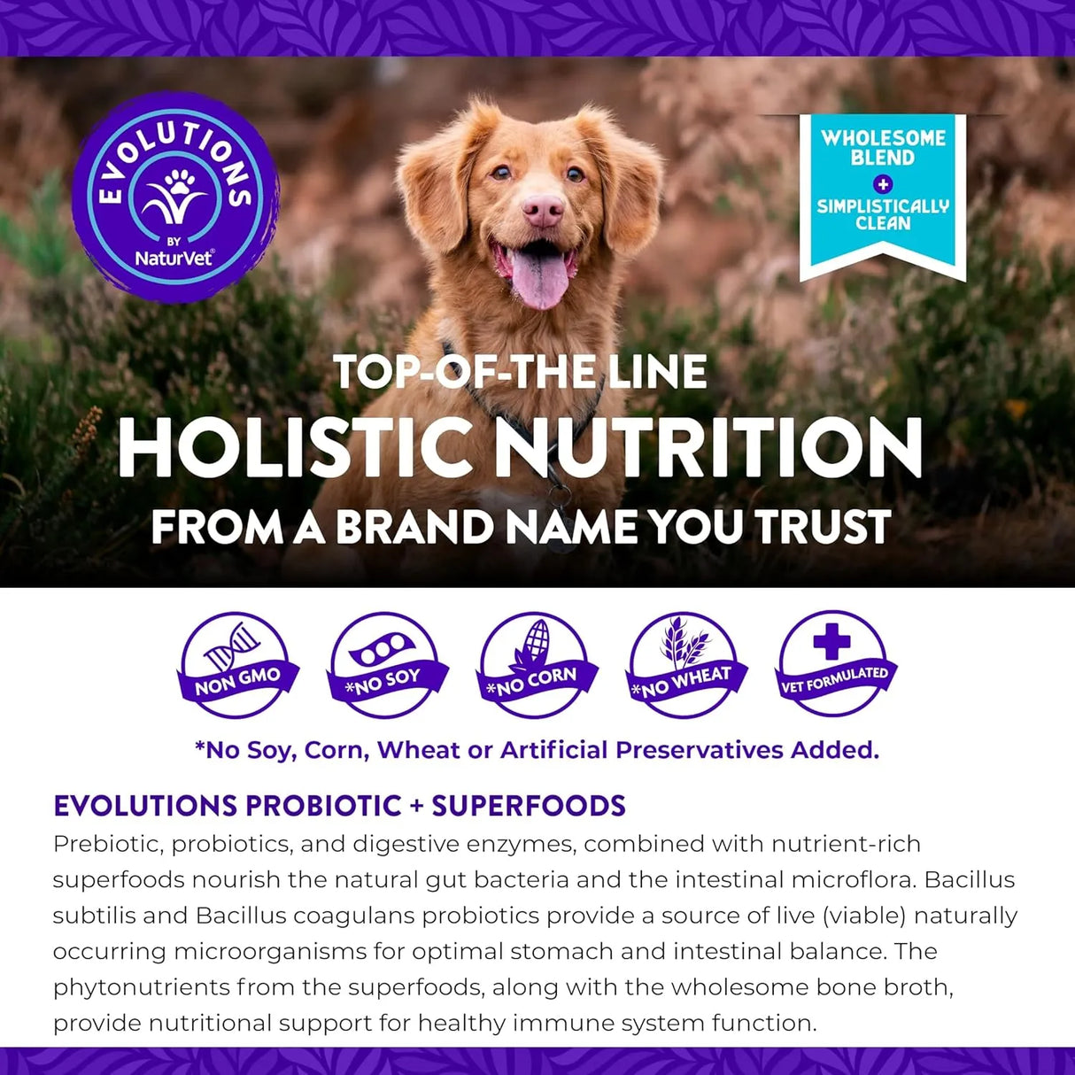NATURVET - NaturVet Evolutions Probiotic & Superfoods 90 Masticables - The Red Vitamin MX - Probióticos Para Perros - {{ shop.shopifyCountryName }}