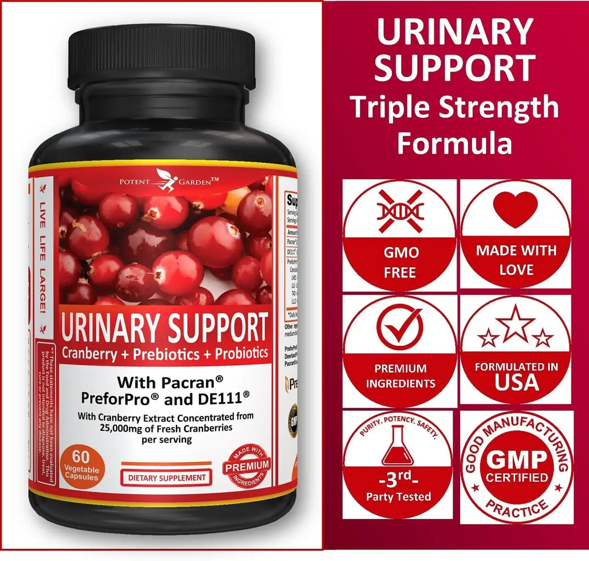 POTENT GARDEN - Potent Garden Urinary Support 60 Capsulas - The Red Vitamin MX - Suplementos Alimenticios - {{ shop.shopifyCountryName }}