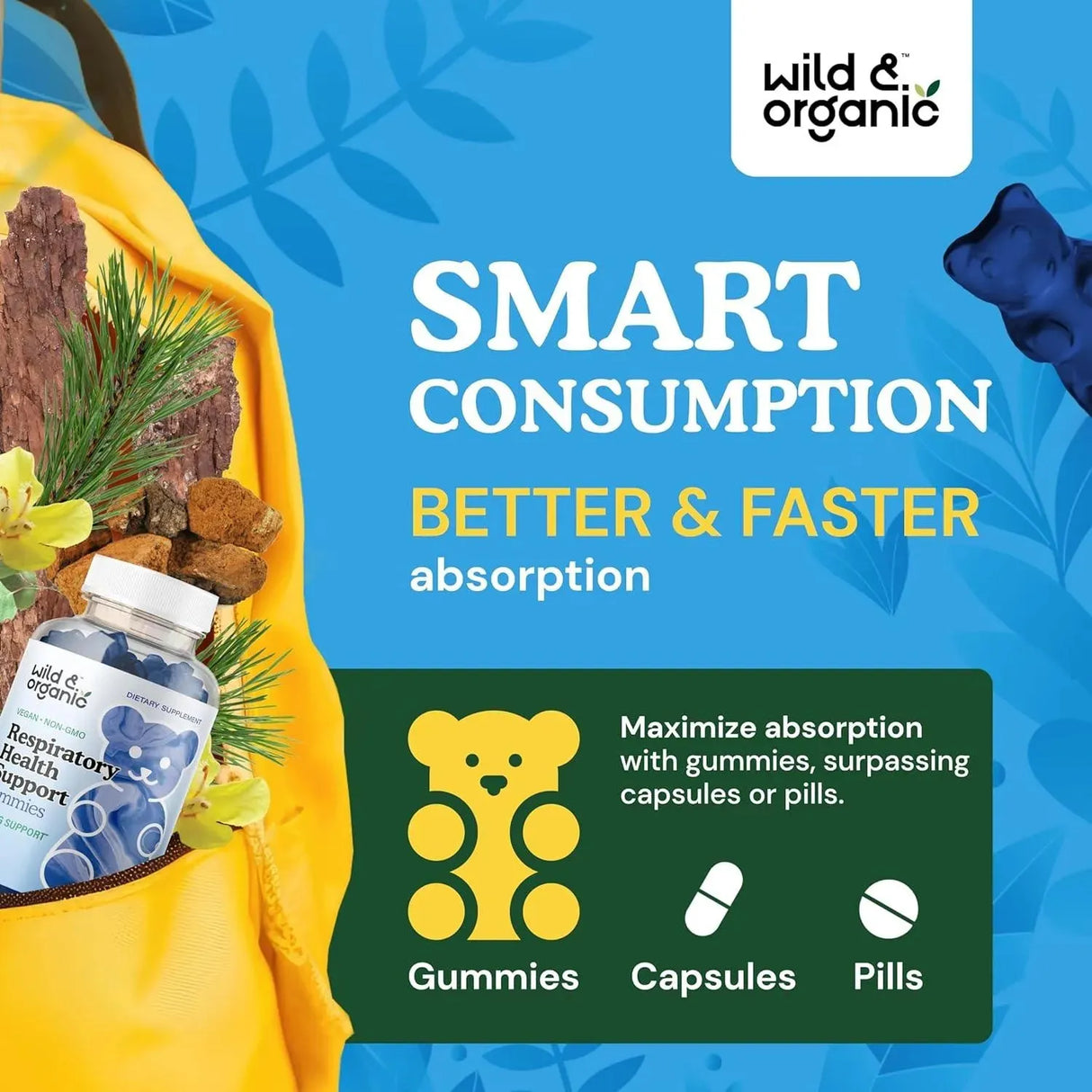 WILD & ORGANIC - Wild & Organic Lung Detox Gummies 60 Gomitas - The Red Vitamin MX - Suplementos Alimenticios - {{ shop.shopifyCountryName }}