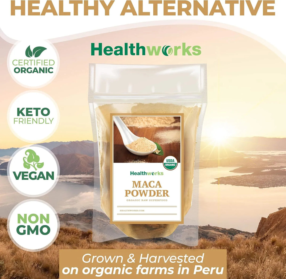 HEALTHWORKS - Healthworks Maca Powder 454Gr. - The Red Vitamin MX - Suplementos Alimenticios - {{ shop.shopifyCountryName }}