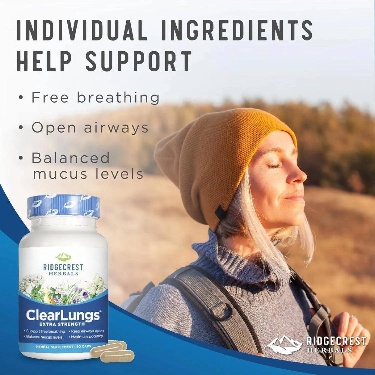 RIDGECREST HERBALS - RidgeCrest Herbals ClearLungs Extra Strength 60 Capsulas - The Red Vitamin MX - Suplementos Alimenticios - {{ shop.shopifyCountryName }}