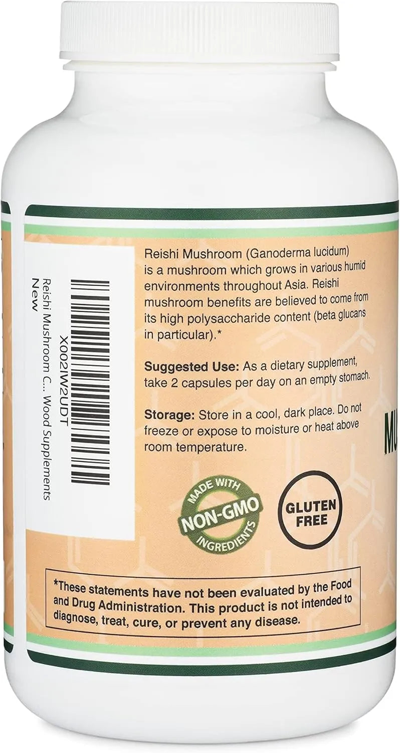 DOUBLE WOOD SUPPLEMENTS - Double Wood Supplements Reishi Mushroom 1000Mg. 300 Capsulas - The Red Vitamin MX - Suplementos Alimenticios - {{ shop.shopifyCountryName }}