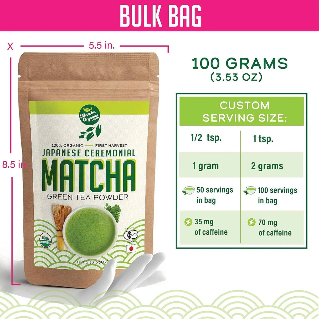 MATCHA ORGANICS - Matcha Organics Premium Japanese Ceremonial Matcha Green Tea Powder 100Gr. - The Red Vitamin MX - Suplementos Alimenticios - {{ shop.shopifyCountryName }}
