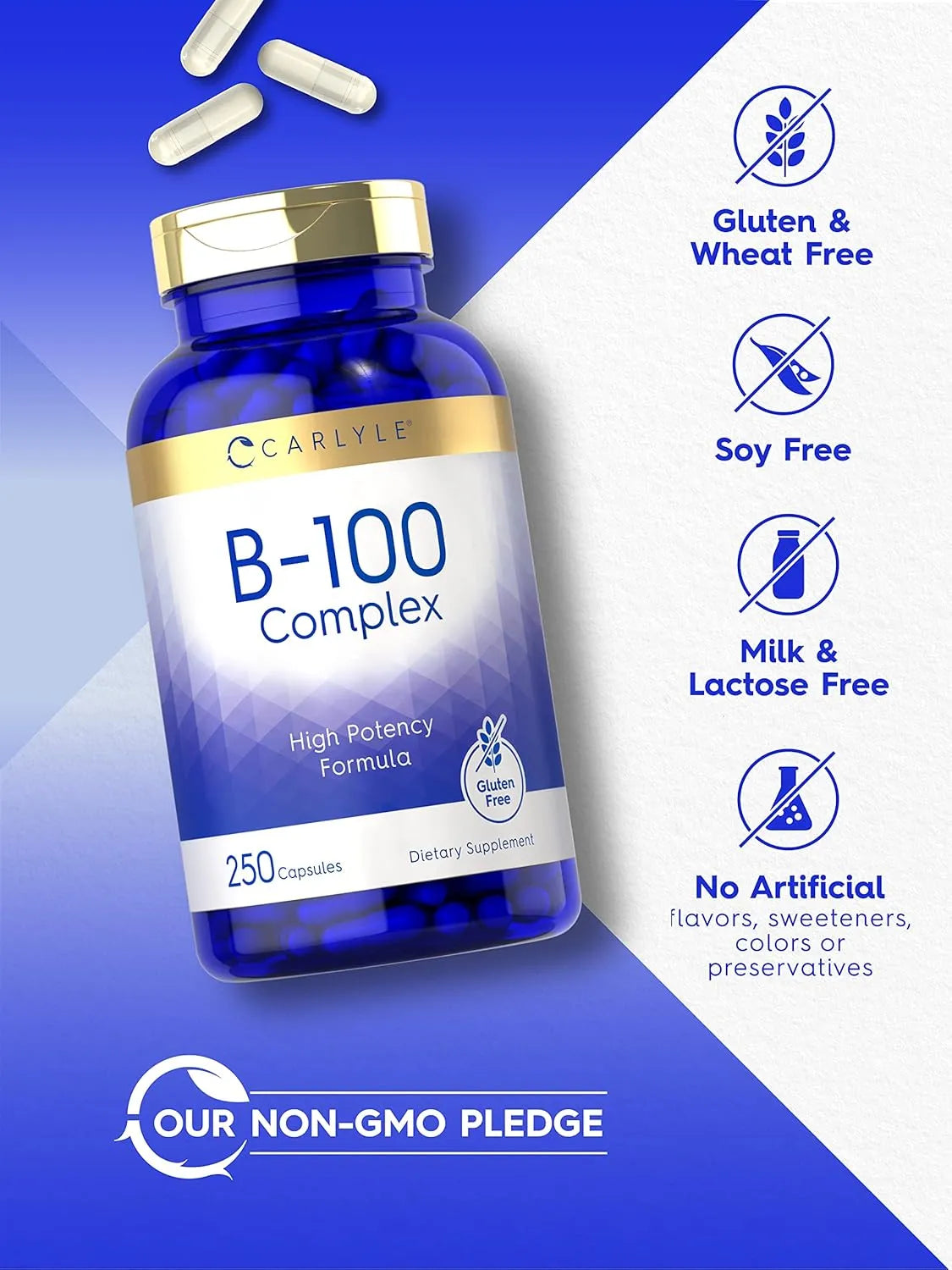 CARLYLE - Carlyle B-100 Complex 250 Capsulas - The Red Vitamin MX - Suplementos Alimenticios - {{ shop.shopifyCountryName }}