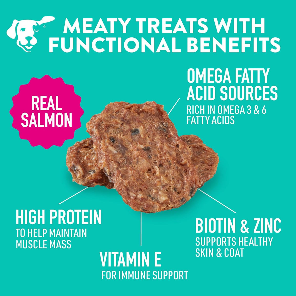 Dogswell Skin & Coat Mini Jerky Dog Treats Salmon 113Gr.