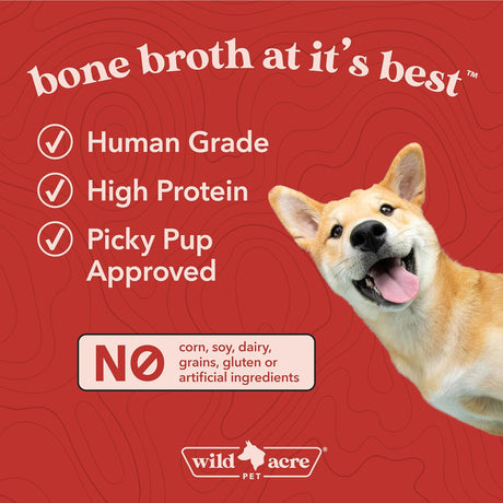 WILD ACRE - Wild Acre Premium Beef Bone Broth for Dogs 198Gr. - The Red Vitamin MX - Suplementos Herbales Para Perros - {{ shop.shopifyCountryName }}