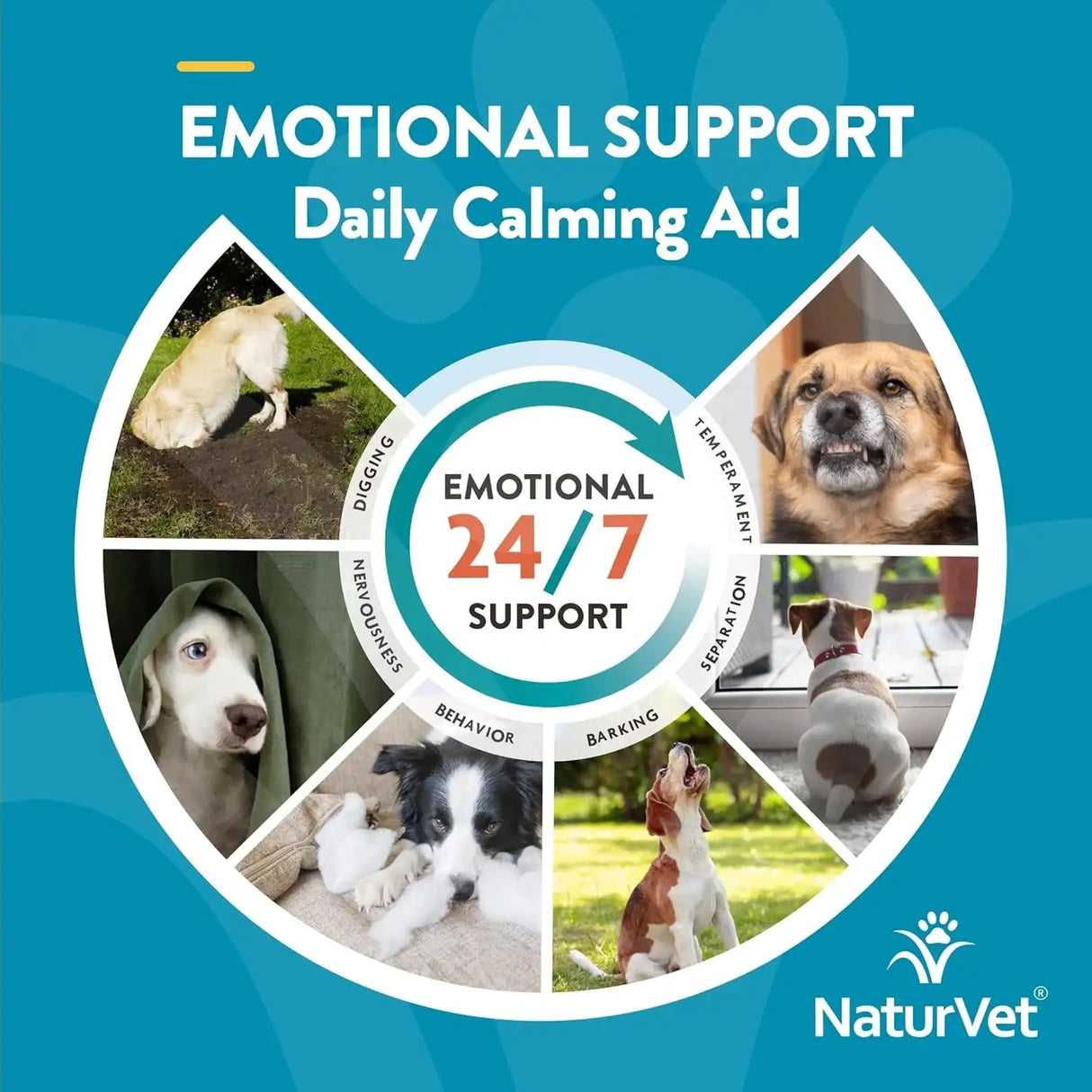 NATURVET - NaturVet Emotional Support Daily Calming Aid Dog 120 Masticables - The Red Vitamin MX - Relajantes Para Perros - {{ shop.shopifyCountryName }}
