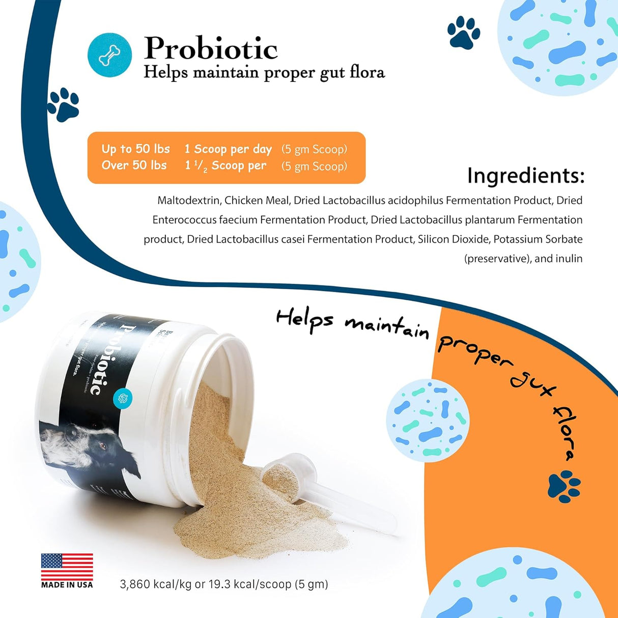 VitaBoost Probiotic and Prebiotic Powder for Dogs 150Gr.