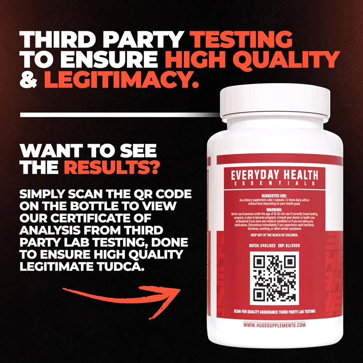 HUGE SUPPLEMENTS - Huge Supplements TUDCA 300Mg. 60 Capsulas - The Red Vitamin MX - Suplementos Alimenticios - {{ shop.shopifyCountryName }}