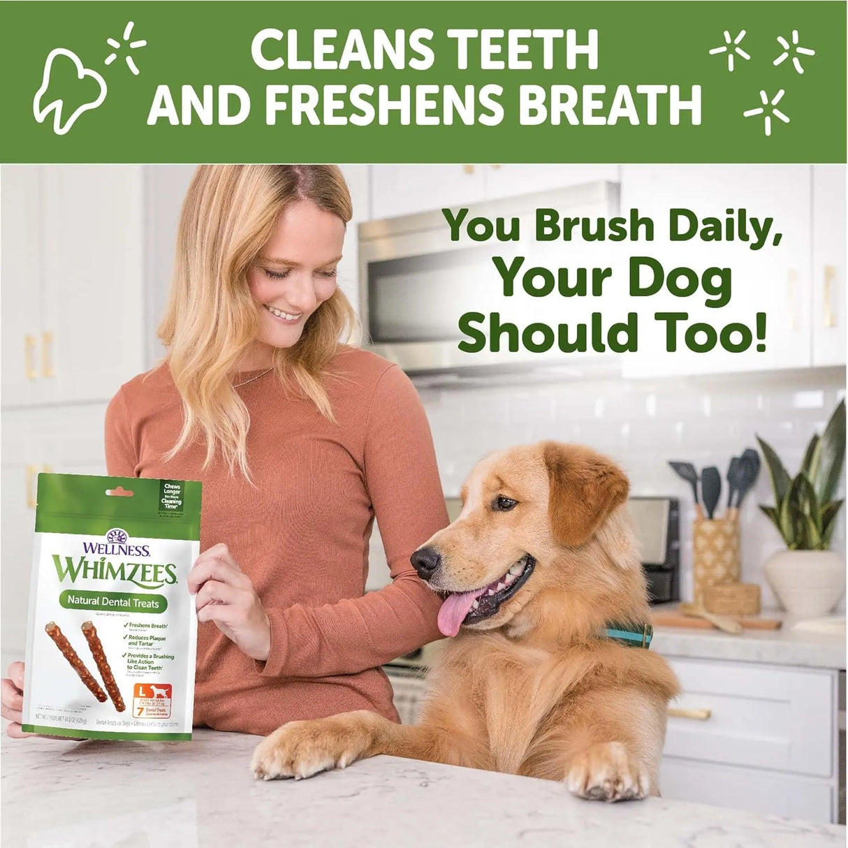 WELLNESS WHIMZEES - Wellness WHIMZEES Veggie Sausage Dog Dental Treats Large Size Stick 7 Piezas - The Red Vitamin MX - Cuidado Dental Para Perros - {{ shop.shopifyCountryName }}