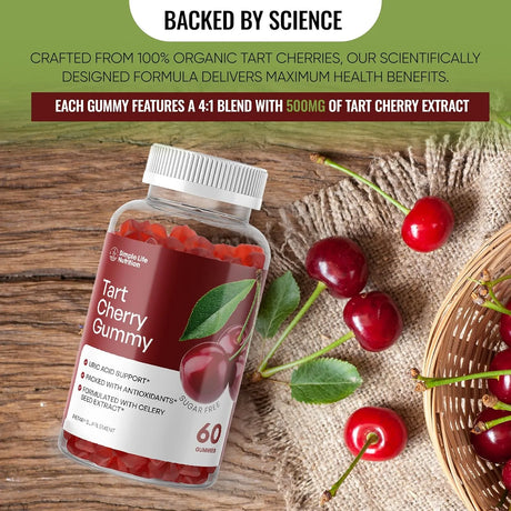 SIMPLE LIFE NUTRITION - Simple Life Nutrition Tart Cherry Extract Gummies 60 Gomitas - The Red Vitamin MX - Suplementos Alimenticios - {{ shop.shopifyCountryName }}