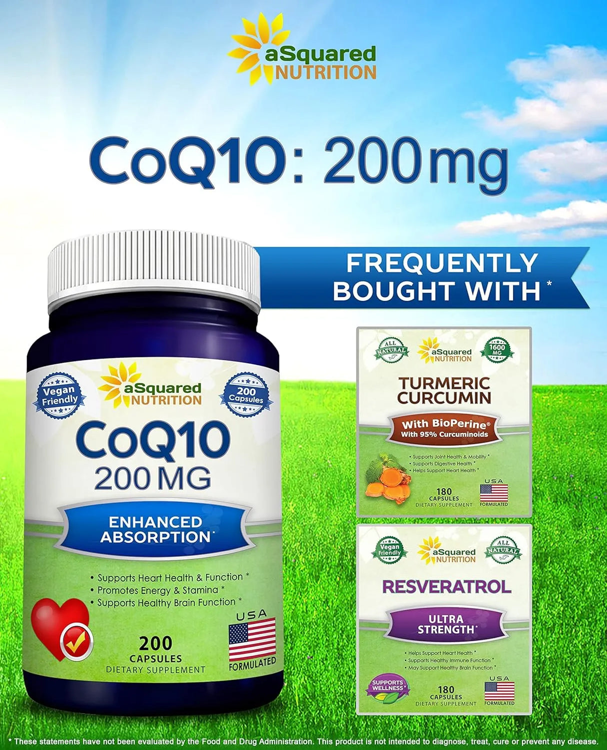 ASQUARED NUTRITION - aSquared Nutrition CoQ10 200Mg. 200 Capsulas - The Red Vitamin MX - Suplementos Alimenticios - {{ shop.shopifyCountryName }}