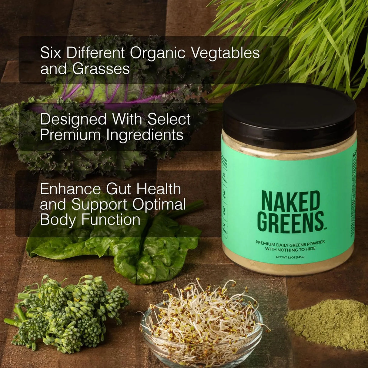 NAKED NUTRITION - Naked Super Greens Powder 245Gr. - The Red Vitamin MX - Suplementos Alimenticios - {{ shop.shopifyCountryName }}