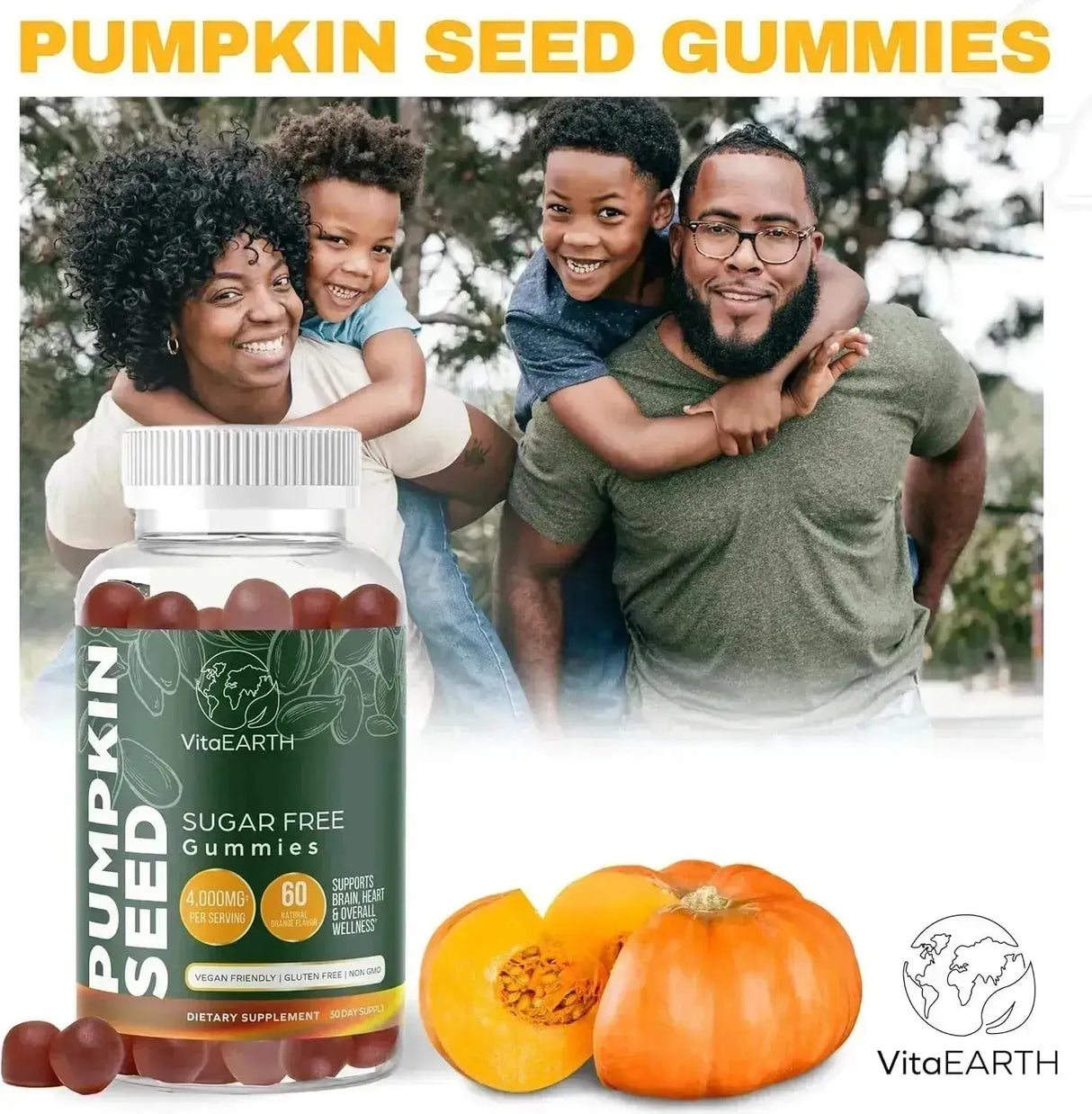 VITAEARTH - VitaEARTH Pumpkin Seed Oil Gummies 60 Gomitas - The Red Vitamin MX - Suplementos Alimenticios - {{ shop.shopifyCountryName }}