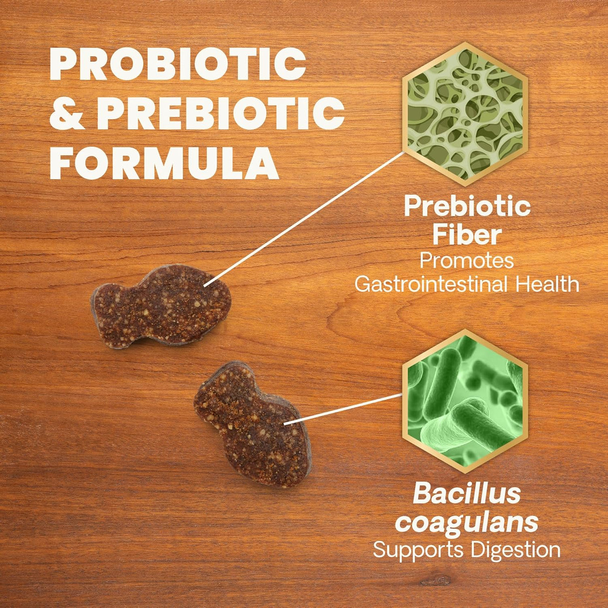 VetriScience Gut Health Probiotic & Prebiotic Digestive for Cats 60 Masticables