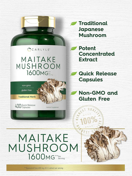 CARLYLE - Carlyle Maitake Mushroom 1600Mg. 400 Capsulas - The Red Vitamin MX - Suplementos Alimenticios - {{ shop.shopifyCountryName }}
