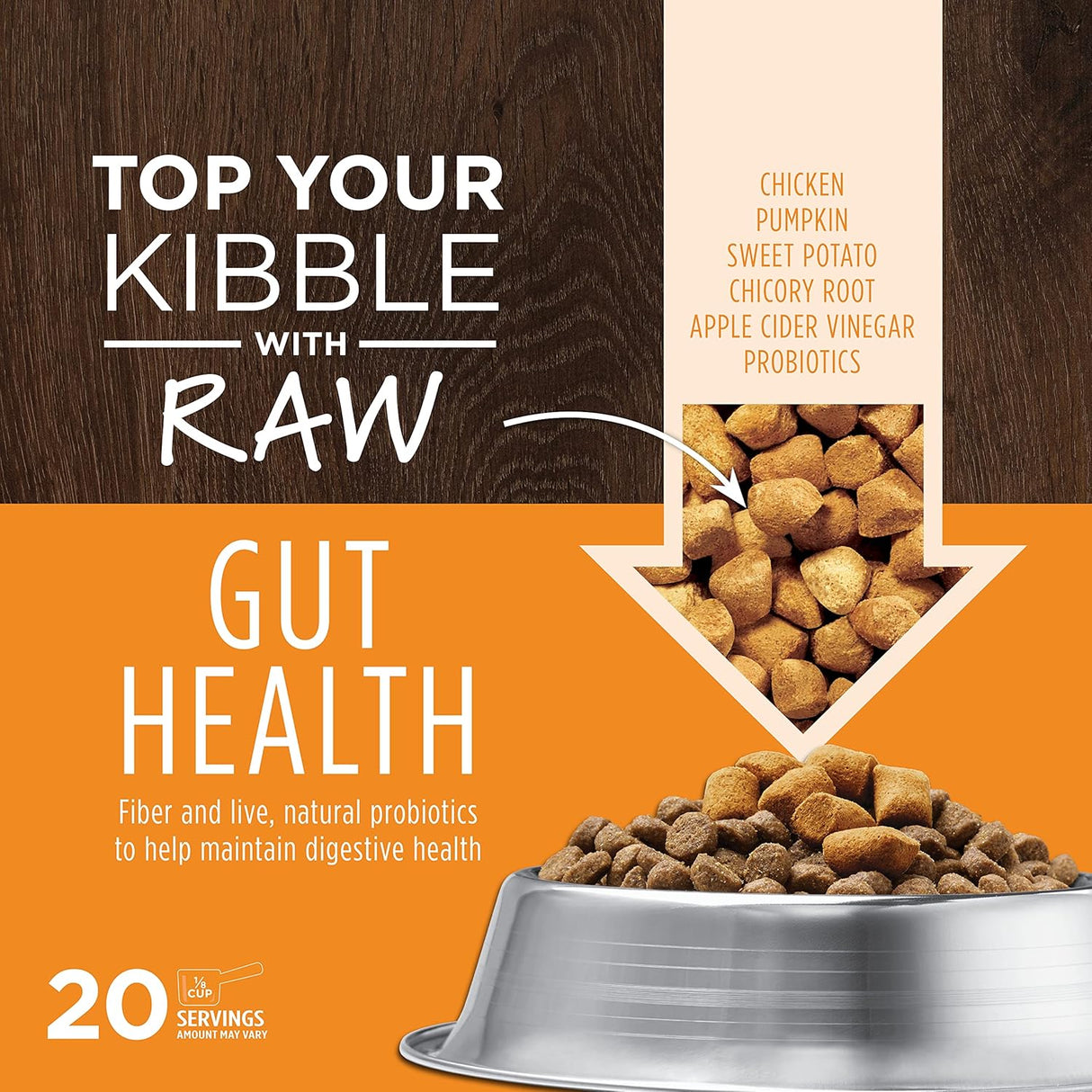 Instinct Raw Boost Mixers Gut Health Freeze-Dried Dog Food Topper 156Gr.