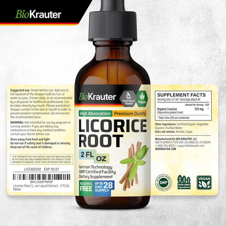 BIOKRAUTER - BIO KRAUTER Licorice Root Tincture 2 Fl.Oz. - The Red Vitamin MX - Suplementos Alimenticios - {{ shop.shopifyCountryName }}