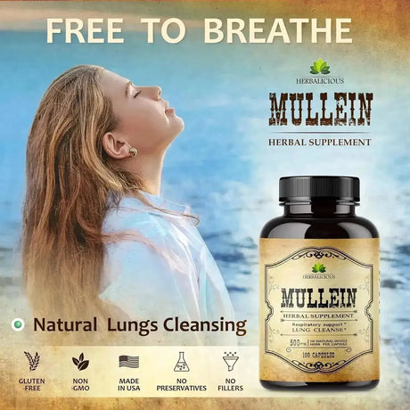 HERBALICIOUS - HERBALICIOUS Mullein Leaf Extract 100 Capsulas - The Red Vitamin MX - Suplementos Alimenticios - {{ shop.shopifyCountryName }}