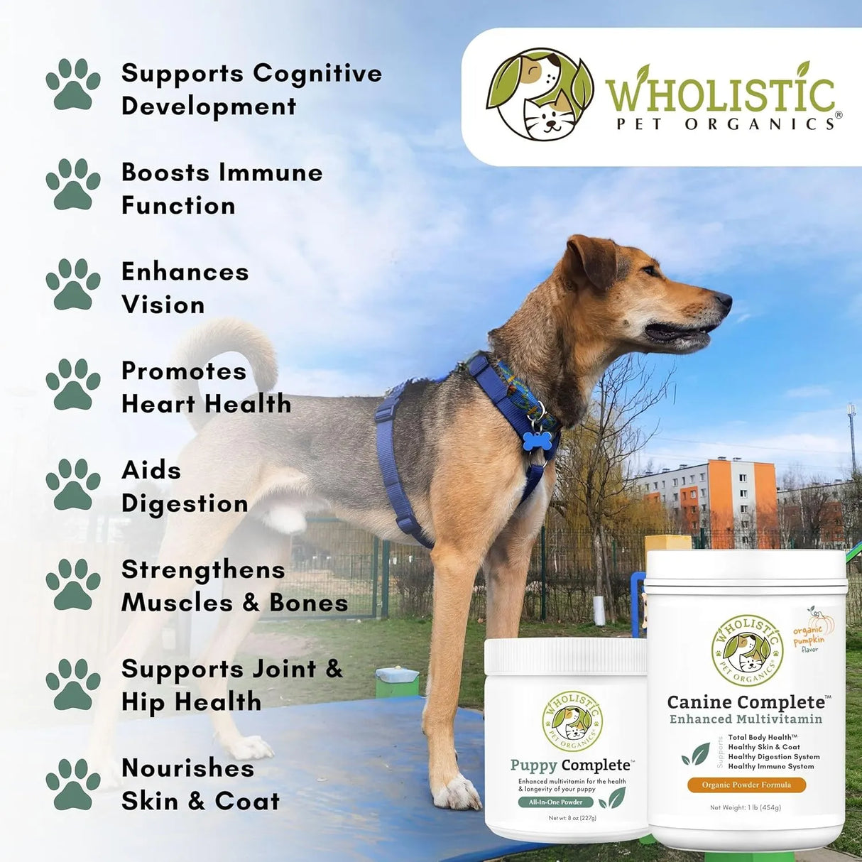 WHOLISTIC PET ORGANICS - Wholistic Pet Organics Canine Complete Dog Multivitamin 908Gr. - The Red Vitamin MX - Multivitamínicos Para Perros - {{ shop.shopifyCountryName }}