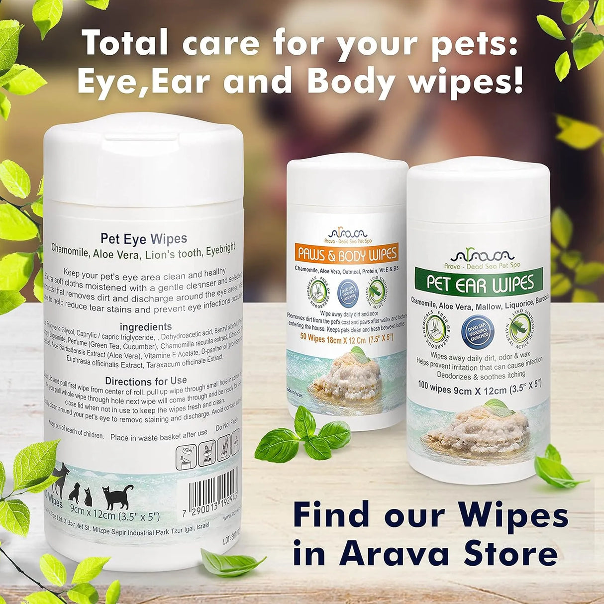 ARAVA - Arava Pet Eye Wipes for Dogs Cats Puppies & Kittens 100 Toallitas - The Red Vitamin MX - Cuidado De Los Ojos De Los Perros - {{ shop.shopifyCountryName }}