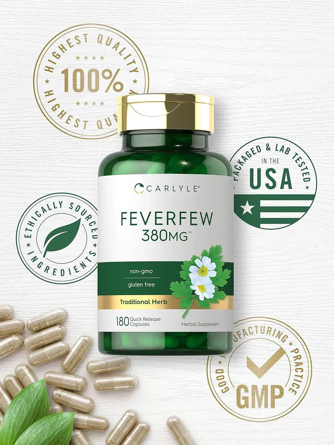 CARLYLE - Carlyle Feverfew 380Mg. 180 Capsulas - The Red Vitamin MX - Suplementos Alimenticios - {{ shop.shopifyCountryName }}