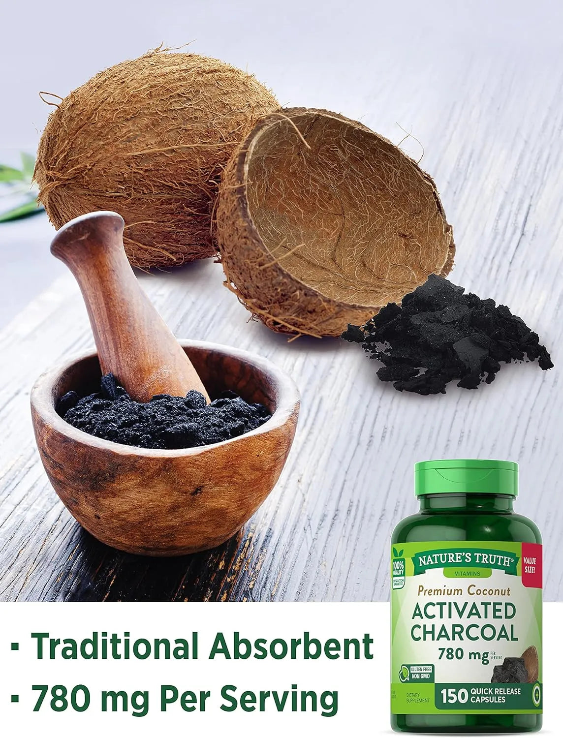 NATURE'S TRUTH - Nature's Truth Activated Charcoal 780Mg. 150 Capsulas - The Red Vitamin MX - Suplementos Alimenticios - {{ shop.shopifyCountryName }}