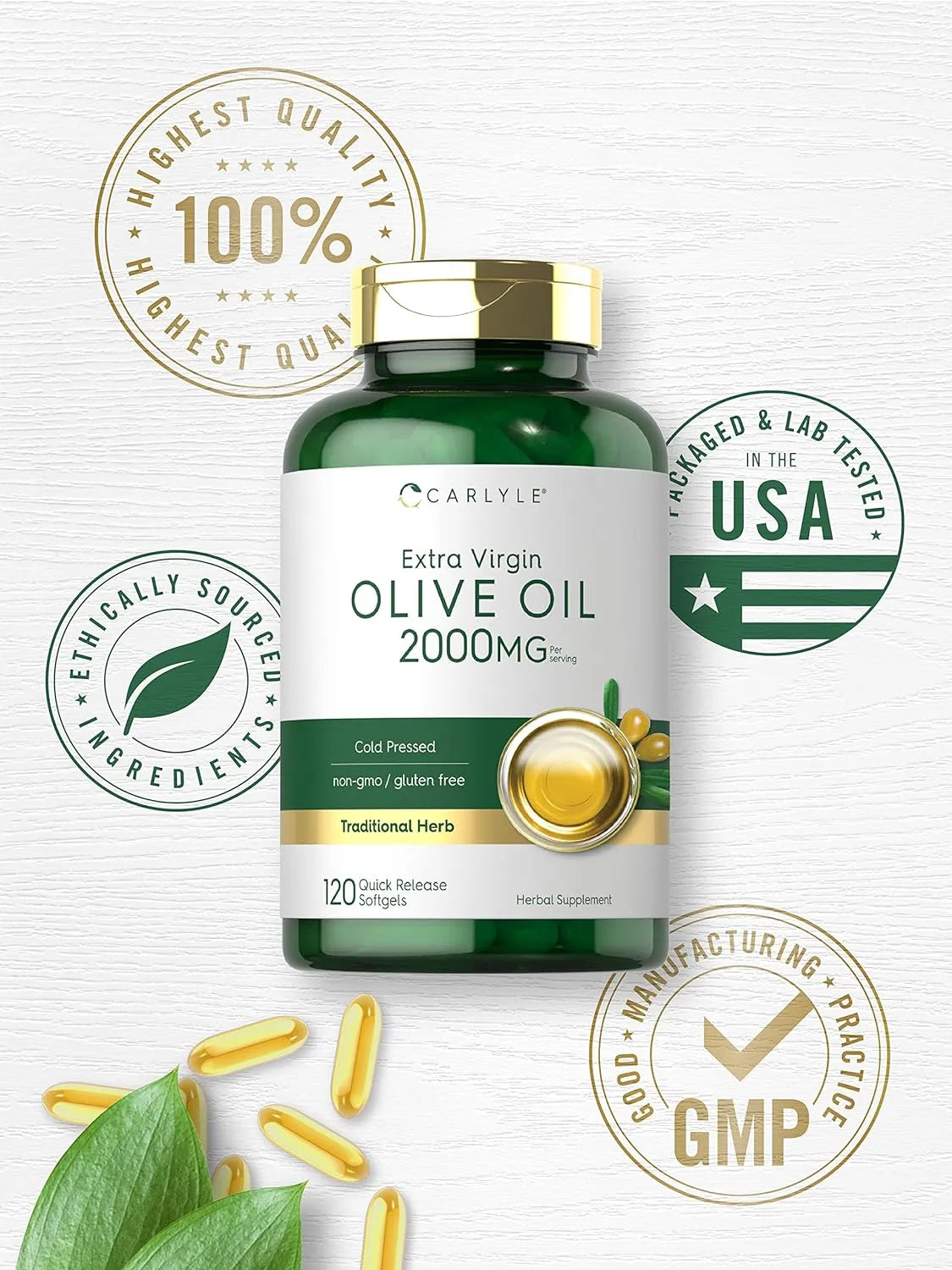 CARLYLE - Carlyle Olive Oil 2000Mg. 120 Capsulas Blandas - The Red Vitamin MX - Suplementos Alimenticios - {{ shop.shopifyCountryName }}