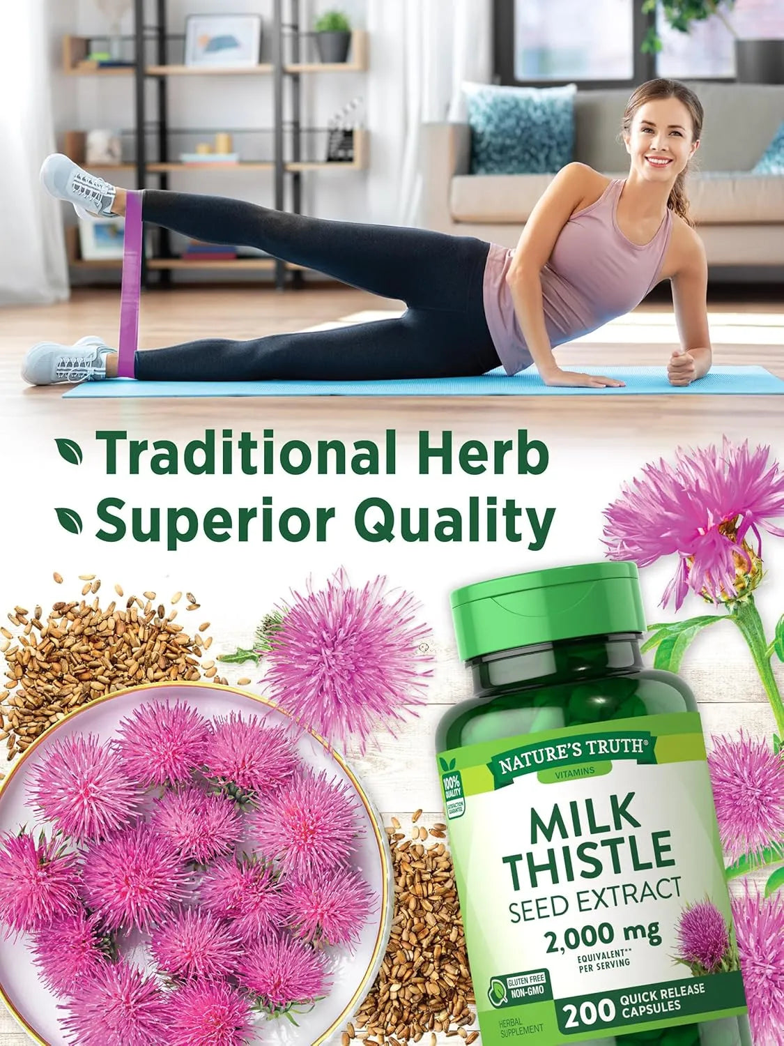 NATURE'S TRUTH - Nature's Truth Milk Thistle 2000Mg. 200 Capsulas - The Red Vitamin MX - Suplementos Alimenticios - {{ shop.shopifyCountryName }}
