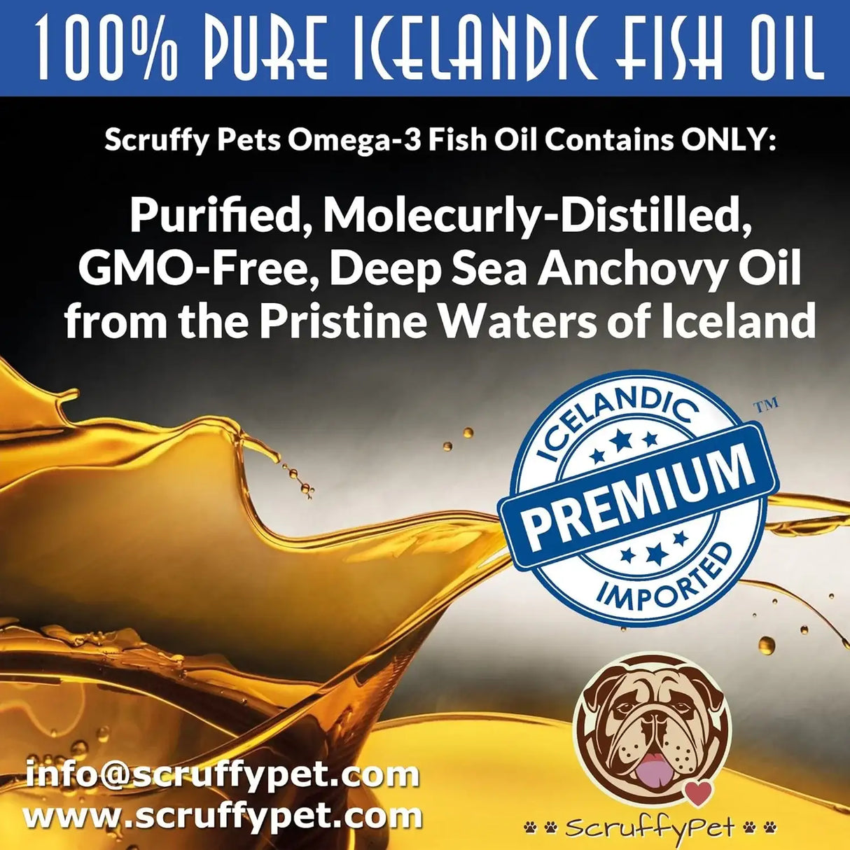 SCRUFFYPET - ScruffyPet Pure Omega 3 Wild Fish Oil for Dogs with Vitamin E 180 Capsulas Blandas - The Red Vitamin MX - Aceite De Pescado Para Perros - {{ shop.shopifyCountryName }}