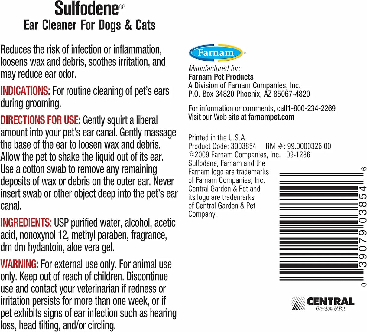 SULFODENE - Sulfodene Ear Cleaner for Dogs & Cats 4 Fl.Oz. - The Red Vitamin MX - Cuidado Del Oído De Perros - {{ shop.shopifyCountryName }}